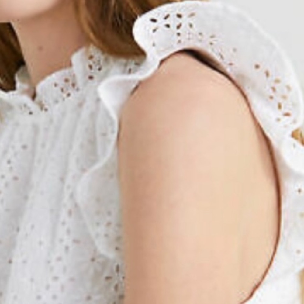 & Other Stories White Eyelet Mini Dress - Picture 2 of 14